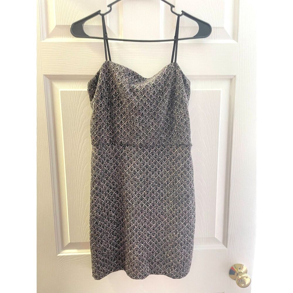 Altar'd State Mini Black Multi Color Sparkle Glitter Dress Size M